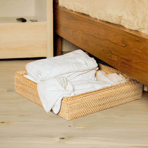 Wicker Under Bed Storage in 4 Beautiful colours - Coastal Villa Homeware